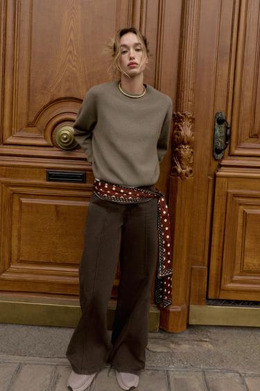 Zara Джемпер с гладким вязанием