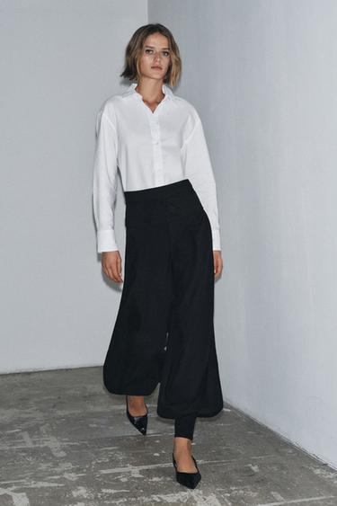 Zara Брюки-бомберы с поясом — ZW COLLECTION