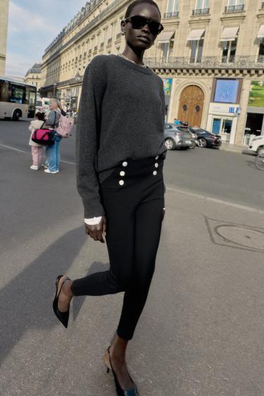 Zara Легинсы с декоративными пуговицами