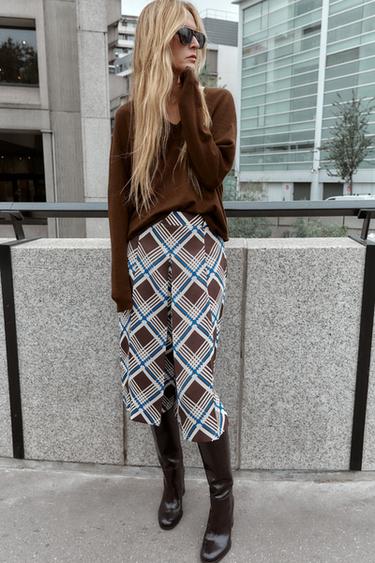 Zara Длинные бермуды в клетку