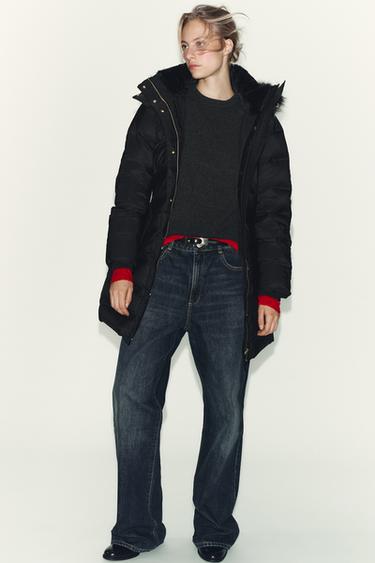 Zara Пуховик с капюшоном WATER REPELLENT WINDPROOF