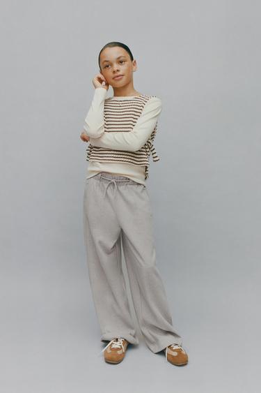 Zara Брюки WIDE LEG в елочку