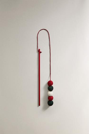 Zara Игрушка для домашних животных рождественская палочка с мячиками