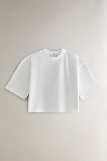 Zara Футболка из хлопка с короткими рукавами купить с доставкой.