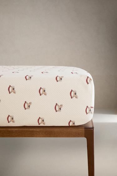 Zara Детский рождественский простынь с рисунком лошади купить с доставкой.