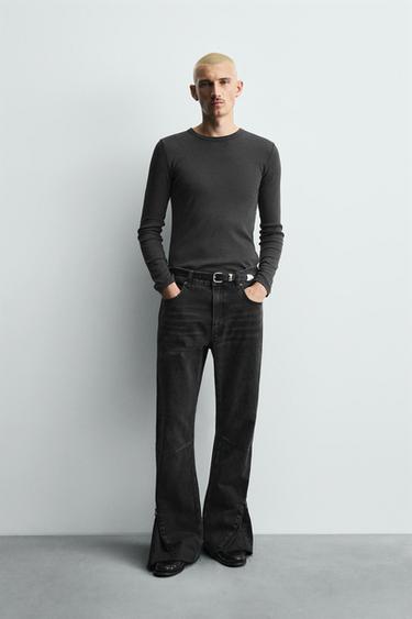Zara Джинсы FLARE FIT с молниями
