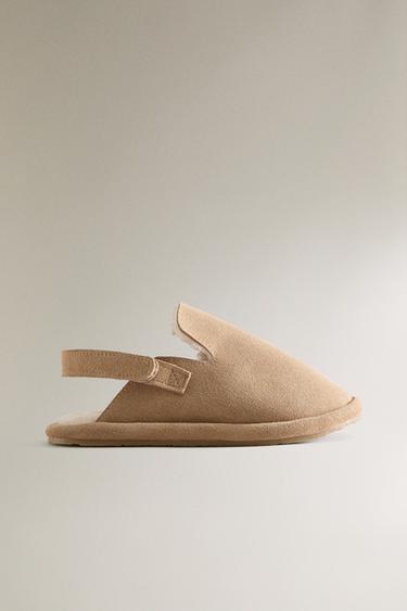 Zara Детские теплые кожаные сабо купить с доставкой.