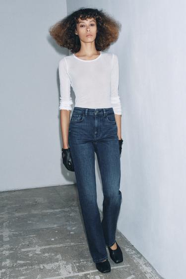 Zara Джинсы BOOTCUT с высокой посадкой — ZW COLLECTION купить с доставкой.