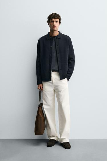 Zara Кардиган из рельефной ткани с карманами