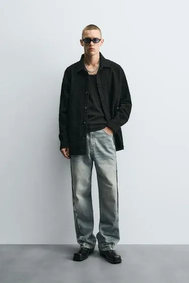 Джинсы BAGGY FIT с декоративной строчкой- Заказать в России