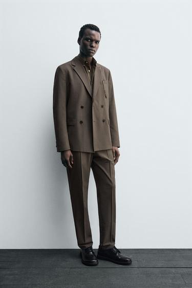Zara Двубортный костюмный блейзер купить с доставкой.