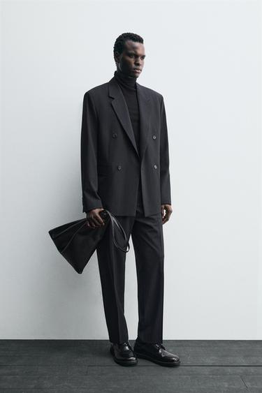 Zara Двубортный костюмный блейзер в тонкую полоску купить с доставкой.