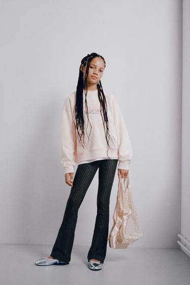 Zara Толстовка с атласным бантом и вышивкой