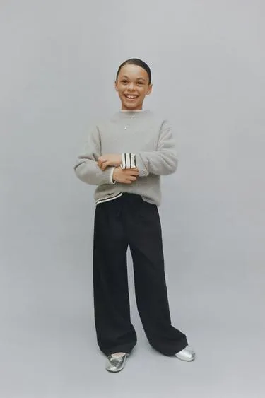 Брюки WIDE LEG со стразами- Заказать в России