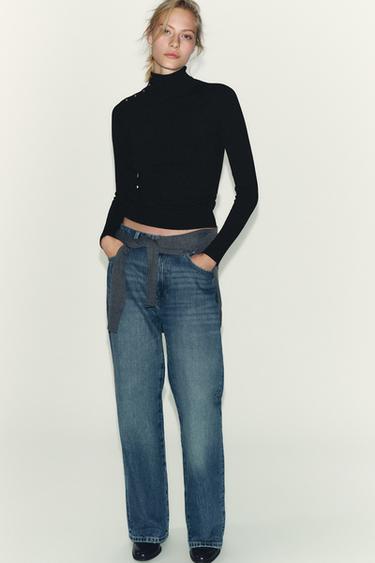 Zara Трикотажный свитер с пуговицами