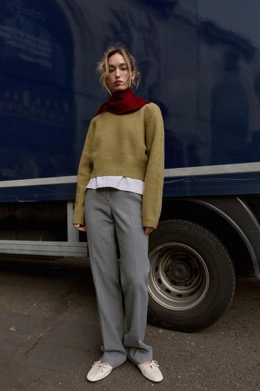 Zara Мягкий базовый джемпер из трикотажа