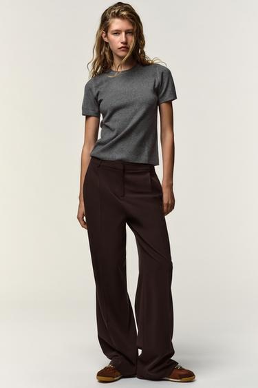 Zara Свитер с короткими рукавами из мягкого трикотажа купить с доставкой.