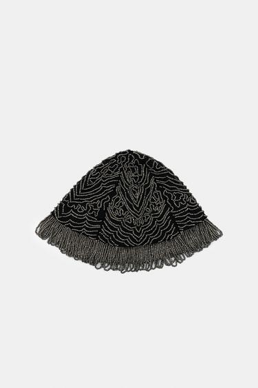 Zara Кепка с бусинами и бахромой