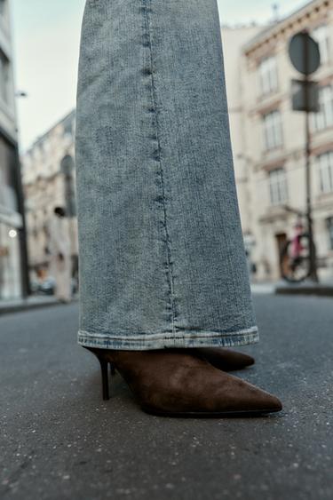 Zara Ботильоны из мягкой ткани на шпильке