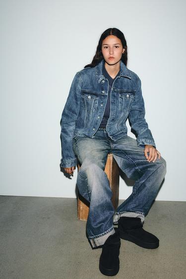 Zara Мягкие ботильоны из искусственного меха