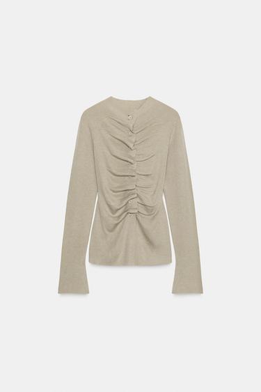 Zara Драпированный кардиган