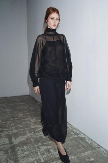 Zara Юбка с пайетками — ZW COLLECTION