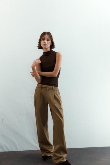 Zara Топ из хлопка и модала купить с доставкой.