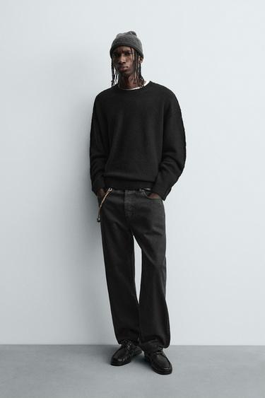 Zara Свитер с рельефными швами купить с доставкой.