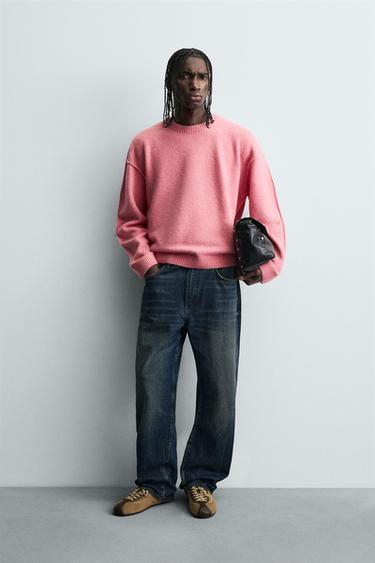 Zara Свитер с рельефными швами купить с доставкой.
