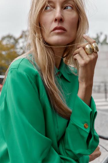 Zara Двойное металлическое кольцо купить с доставкой.