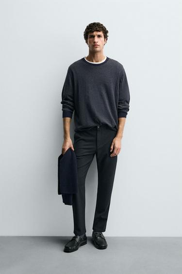 Zara Брюки комфортной посадки из рельефной ткани купить с доставкой.