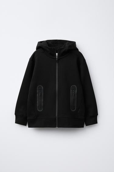 Zara Спортивная толстовка на молнии из ткани интерлок
