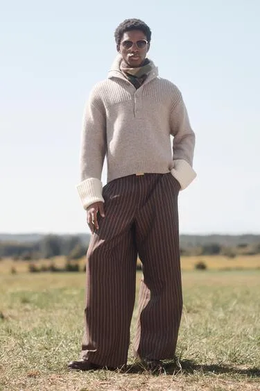 Свитер LIMITED EDITION с воротником на пуговицах из шерсти