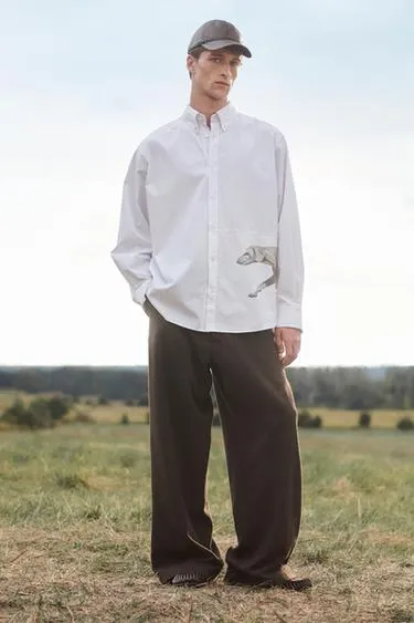 Рубашка в полоску LIMITED EDITION с нашивкой