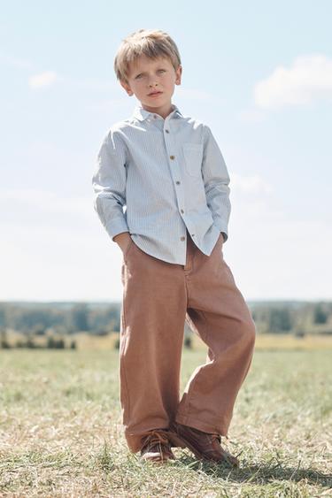 Zara Рубашка с карманом в полоску LIMITED EDITION