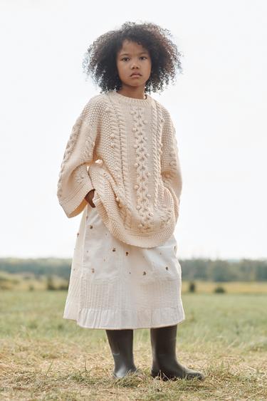 Zara Платье LIMITED EDITION с вязаным узором и вышивкой