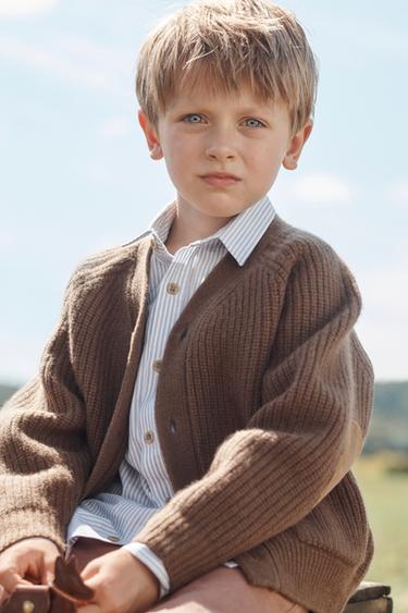 Zara Кардиган из 100% шерсти LIMITED EDITION с локтевыми нашивками