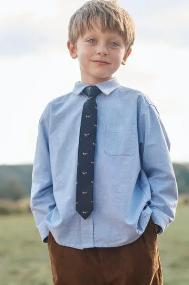 Галстук из шерсти и шелка с вышитыми лисами LIMITED EDITION- Заказать в России