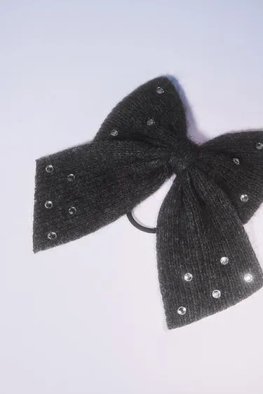 Резинка для волос с бантом и стразами- Заказать в России