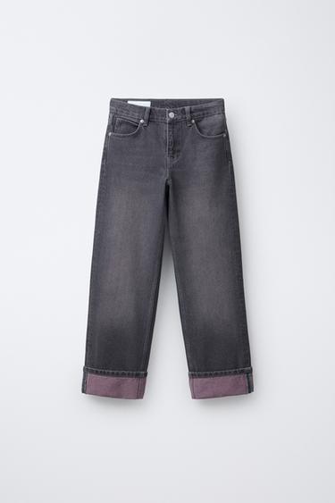 Zara Джинсы STRAIGHT с эффектом потертости