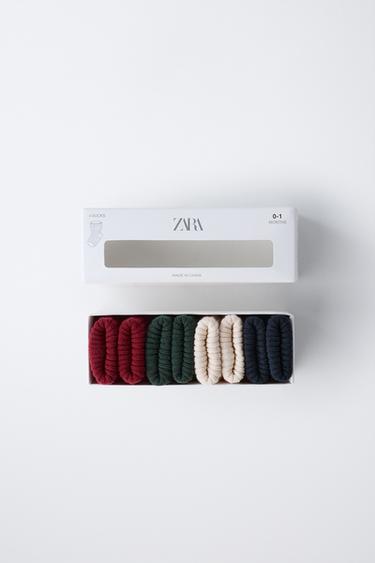 Zara Набор из 4 цветных носков в коробке