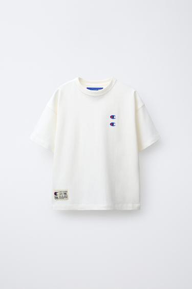Zara Футболка с нашивками CHAMPION ® X ZARA купить с доставкой.