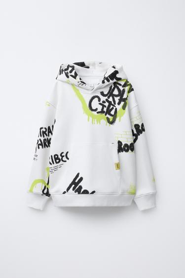 Zara Худи с принтом «граффити»