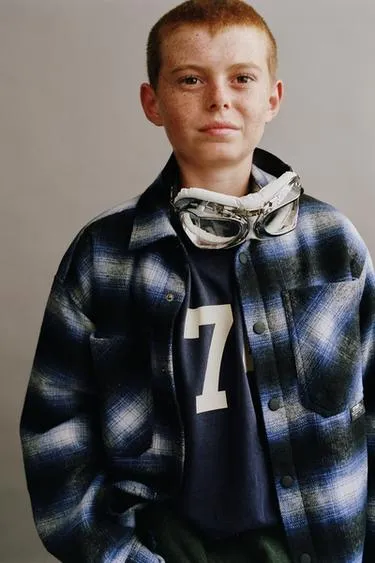 Стеганая куртка-рубашка в клетку- Заказать в России