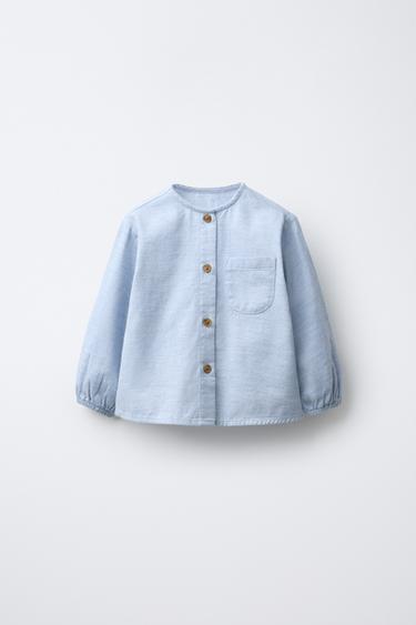 Zara Рубашка меланжевая