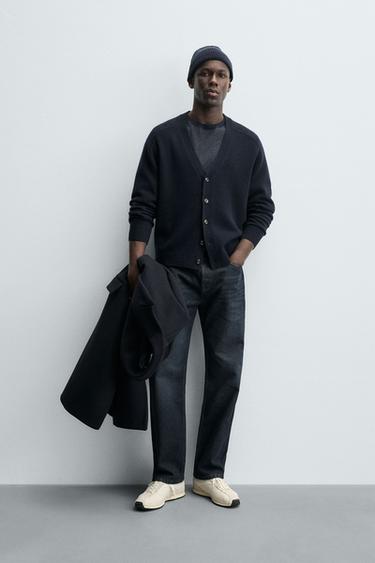 Zara Кардиган свободного кроя из шерстяной смеси