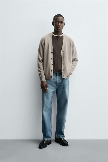 Zara Кардиган свободного кроя из шерстяной смеси