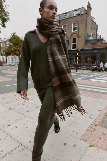 Zara Мягкий трикотажный джемпер поло