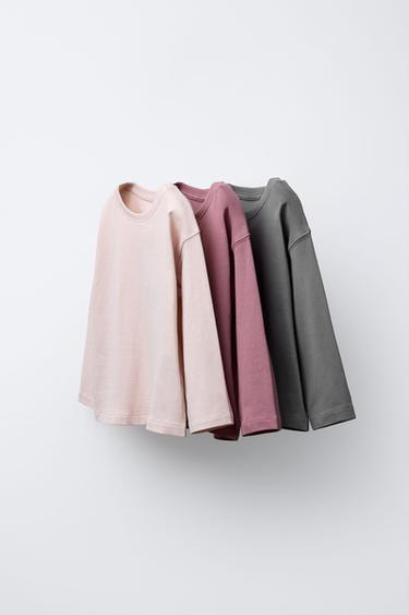 Zara Набор из трех однотонных футболок