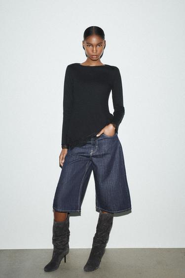 Zara Топ из мягкого кружева